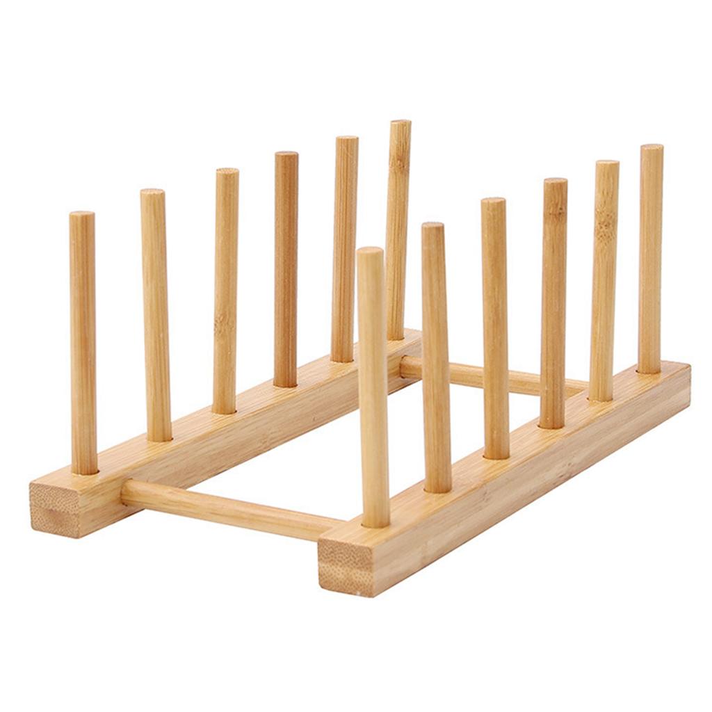 Бамбуковая сушилка для хранения мисок, тарелок, многофункциональная сушилка для тарелок для домашней кухни