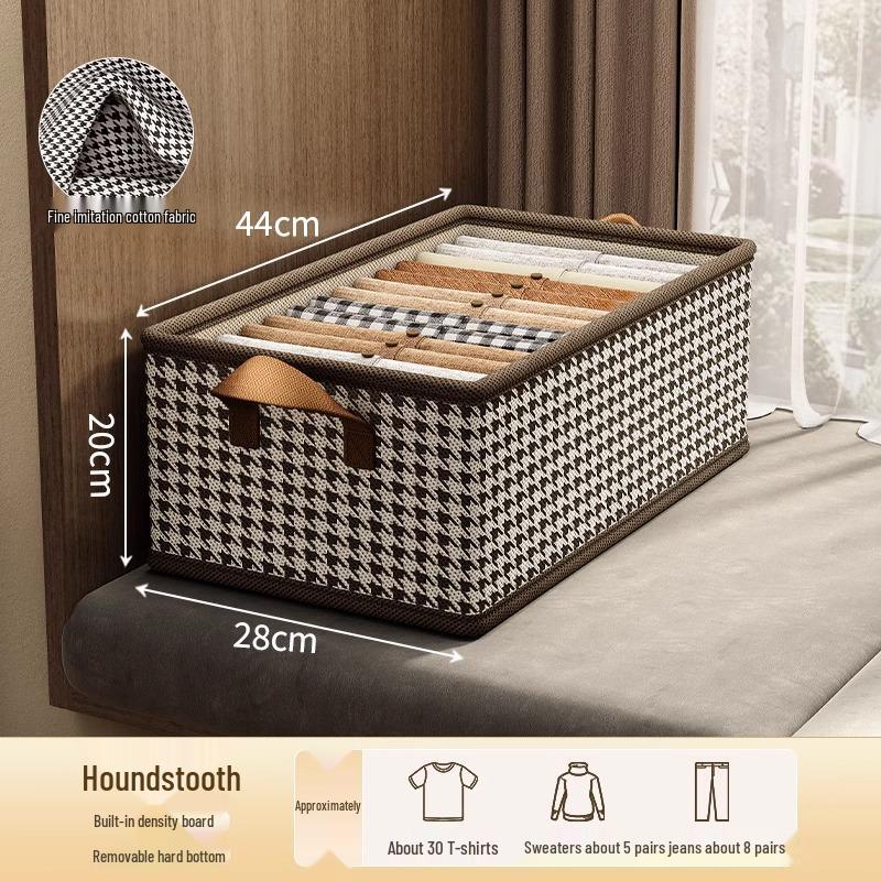 Складной ПП ящик для хранения одежды, брюк и носков с принтом «гусиная лапка»