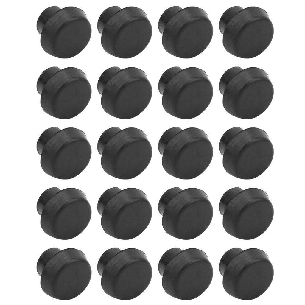 20 Pcs Billiard Cue Bottom Rubber Plug Protection Pad Pole Tail Cover Protection Accessories