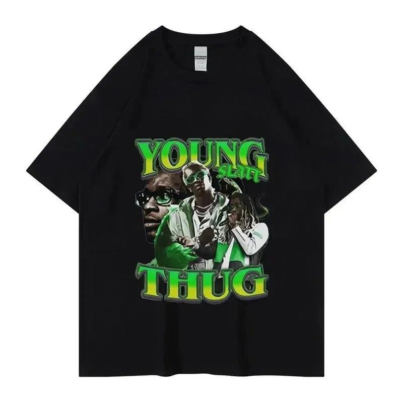 Summer Unisex Women Cotton T-Shirt Rapper Young Thug Slime Tops Tees Unisex Fashion Trend Short Sleeve Clothing Harajuku Streetwear