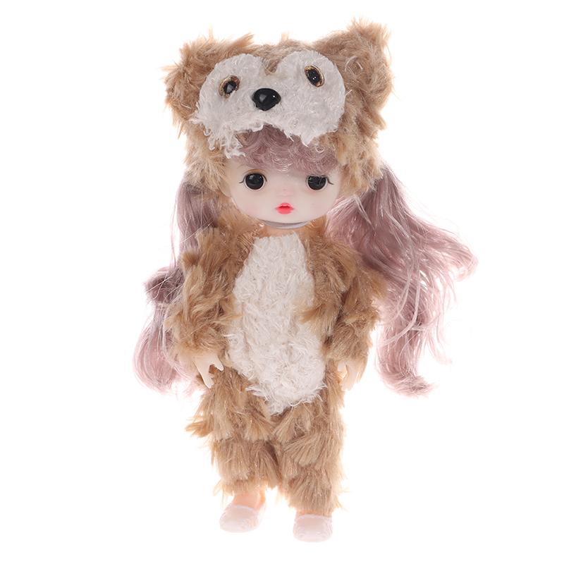 17 см Мини Кукла Подвижный Шарнир с Одеждой и Обувью 3D Кукла Девочка Игрушка Подарки
