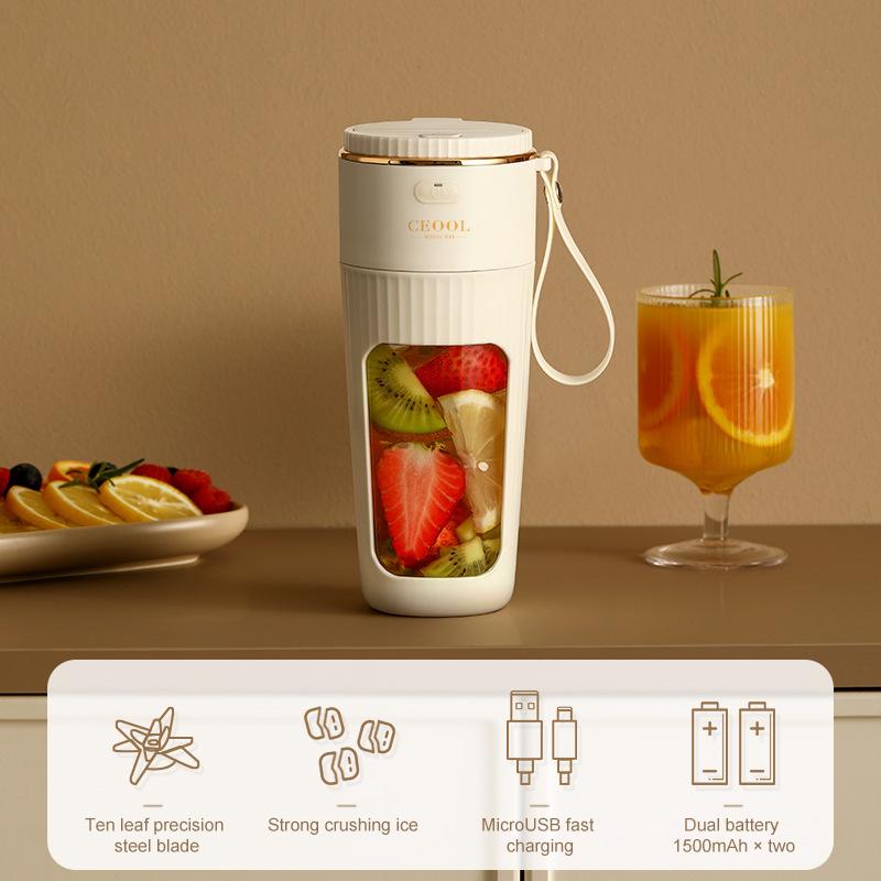 10 Blades Electric Juicer Portable Blender 350ML Fruit Mixers 3000mAh USB Rechargeable Smoothie Juicer Cup Squeezer Juice Maker