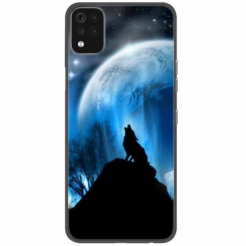 Чехол для телефона для LG K42 K52 K62 Q52 Чехол Мягкий Расписной Волк Силиконовые Черные Чехлы для LG K62 Чехлы K 42 Ударопрочный Funda для LGK52