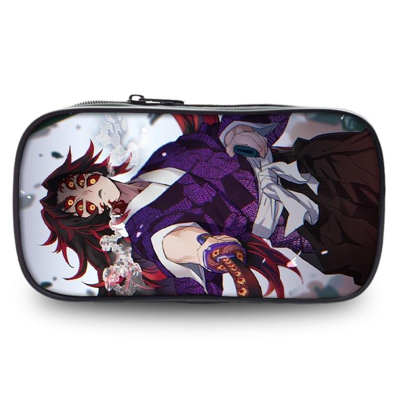 Large Capacity Demon Slayer Pen Bag Stylish Oxford Fabric Stationery Pouch