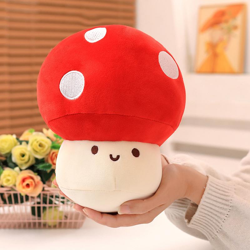Cartoon Cute Expression Little Mushroom Doll Plush Toy Red Mushroom Doll Girl Bag Keychain Pendant