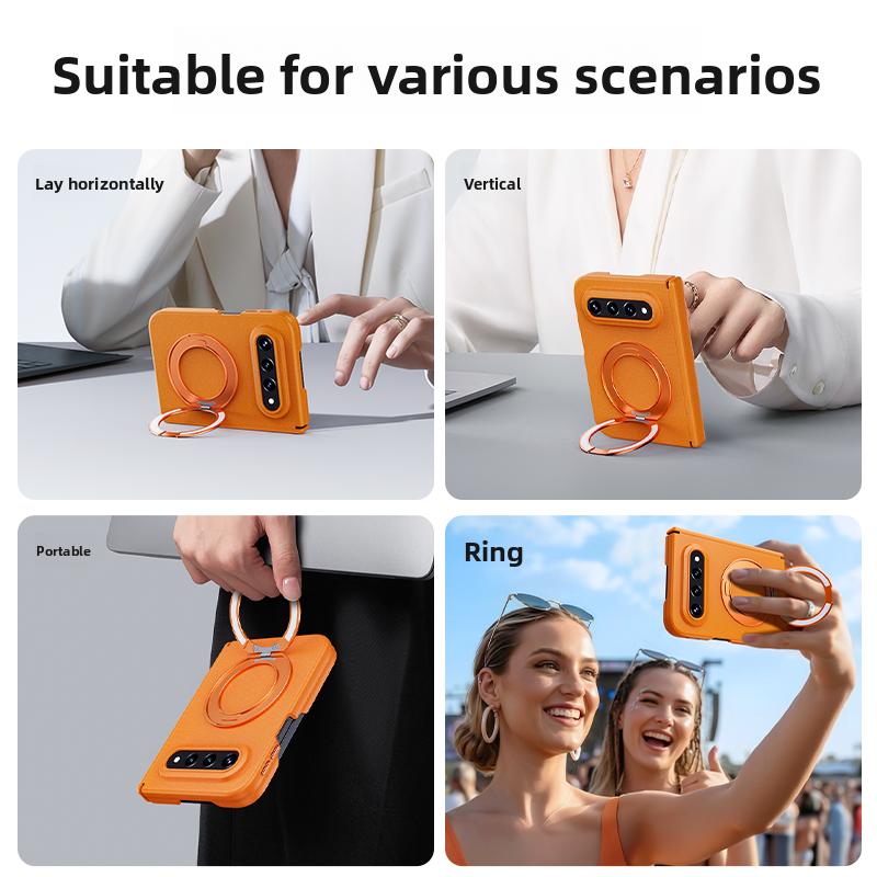 For Xiaomi 18 Fold Case Hard PC Matte With Ring Stand Magnetic Protective Back Cover Cases For Xiaomi Mi 18 Fold Phone Shell