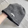 Шапка из чистой шерсти для мужчин и женщин, свободного кроя, эластичная вязаная холодная шапка, европейский и американский стиль, двухсторонняя шапка