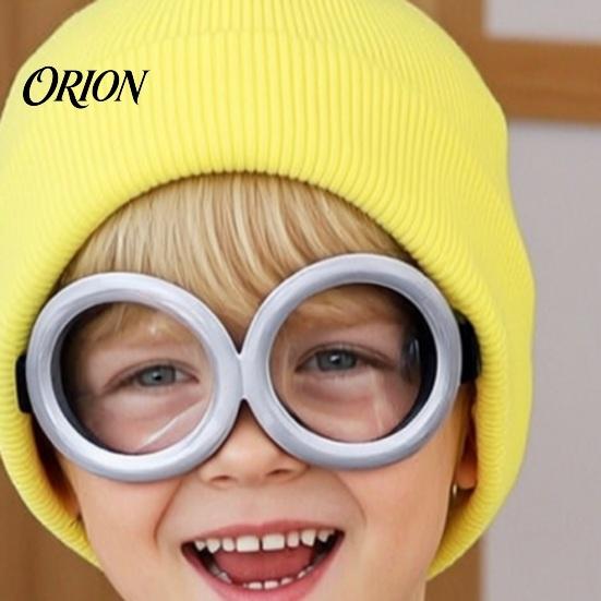 Soft Knitted Fabric Hat 3Pcs Halloween Costume Accessories, Yellow Steampunk Goggles Retro Style Gloves Adults Cosplay Party Set for Men Women