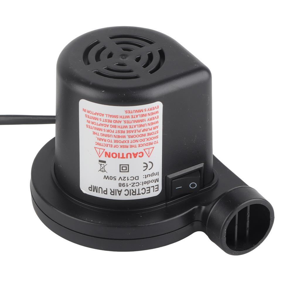 12V DC Electric Air Pump Inflator with 3 Nozzles for Inflatables Mattress Raft Bed Boat