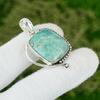 925 Sterling Silver Radiant Amazonite Gemstone Mother Bezel New Pendant Jewelry