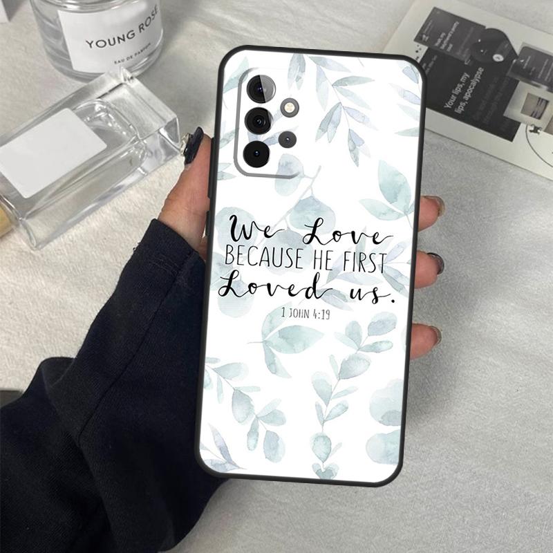 Библейский стих Иисус Христос Христианский Чехол Для Samsung Galaxy A53 A33 A23 A13 A14 A24 A34 A54 A52 A32 A22 A12 A51 A71 A21S Чехол