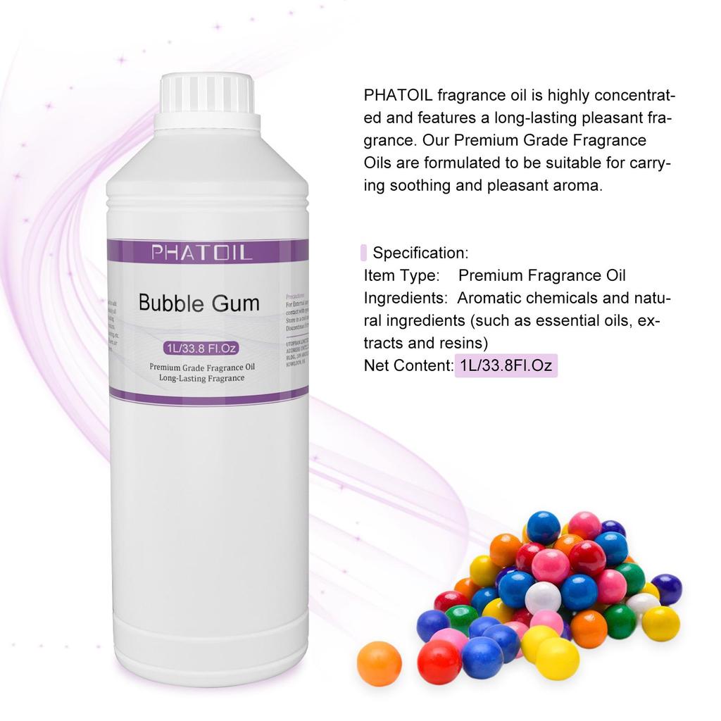 PHATOIL 1000ml/33.8fl.oz Fragrance Oils for Diffuser, Candle Making, DIY Perfume, Air Fresheners, Ideal for Home Office Car Use