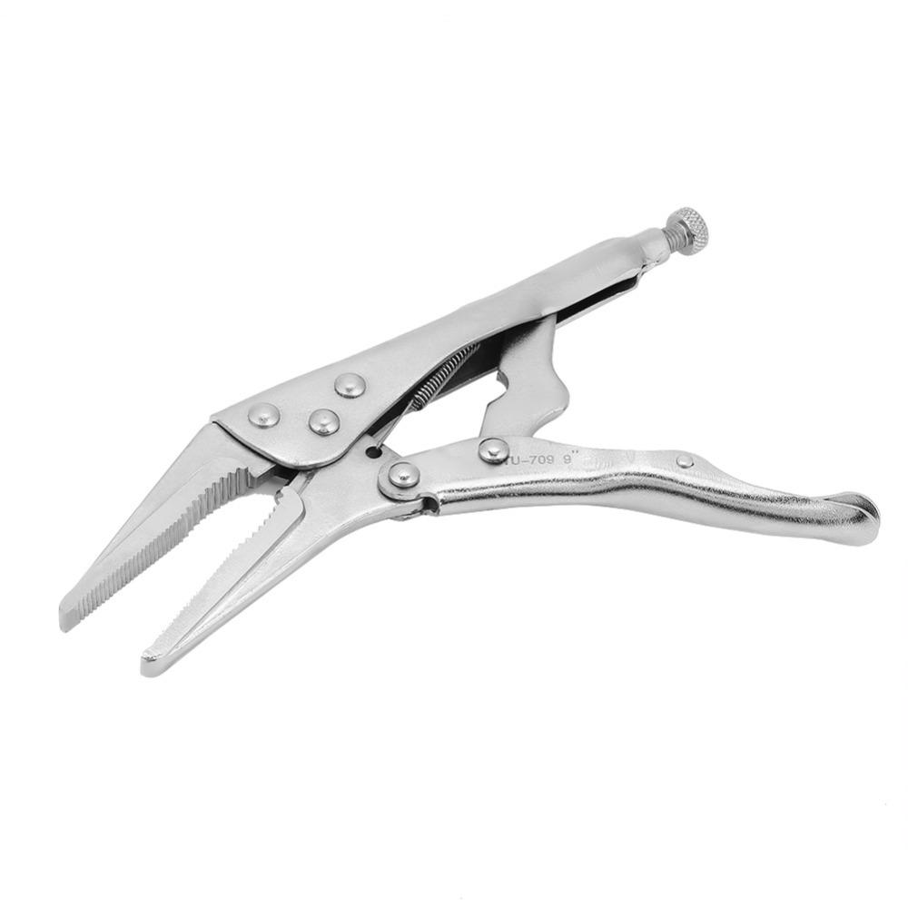 9 Inch Needle Nose Locking Pliers Hardened Teeth Vise Grips Long Nose Locking Pliers Narrow Spaces