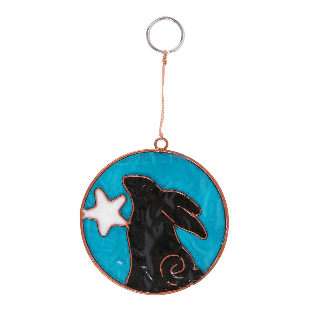 Something Different Moon Gazing Hare With Moon Suncatcher
