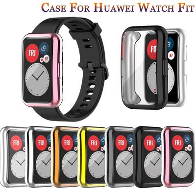 Мягкий защитный чехол из ТПУ для Huawei Watch Fit, полноэкранный защитный чехол с бампером, классические чехлы для Huawei Watch Fit