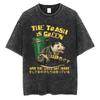 I Want A Perfect Body I Want A Perfect Soul Tshirt Funny Japanese Style Capybara Vintage Washed T Shirt Men Oversized Tees Tops