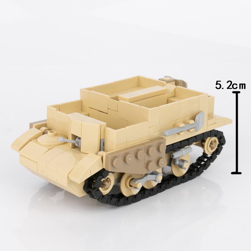 Military Scene British Cloth Wheel Armored Vehicle Tank Model Miniature Scene Accessories Small Particles Building Block