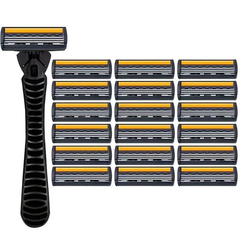 3-layer Stainless Steel Blade Men Razor Washable For Travel For Home Shaver Manual Shave Razors For Daily Face Care
