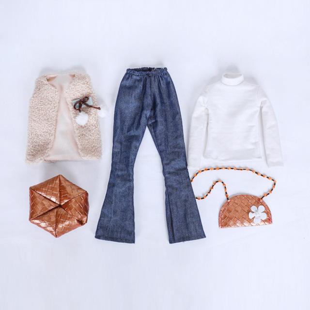 Handmade Doll Clothes Dress 60 Cm BJD Doll Clothes Fashion Casual Suit Dress for 1/3 Doll Accessories Girl Toys Kids Gifts