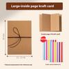 16 Sheets Folding DIY Photo Album Organ Book Hand Made Hardcover Kraft Drawing Pad Paper Anniversary Scrapbook Photo Album