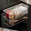 Acrylic Storage Box Bathroom Organizer Large Capacity Multiple Compartments Dustproof Transparent Cotton