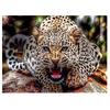 3D Diamond Embroidery Painting Cross Stitch Round Rhinestone Painting Animal Leopard