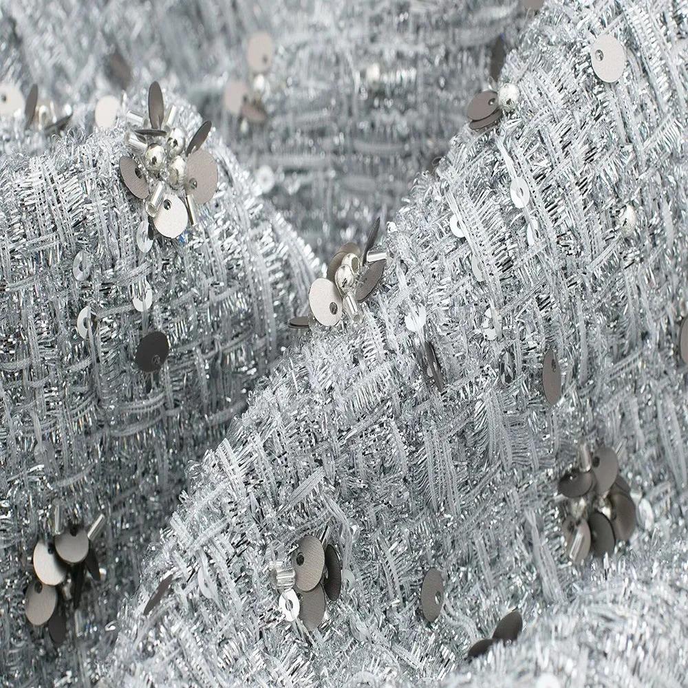 Women Sequins Coat O Neck Long Sleeves Female Loose Jacket Gold Silver Wild Shiny Short Woman Cardigan Coat Streetwear