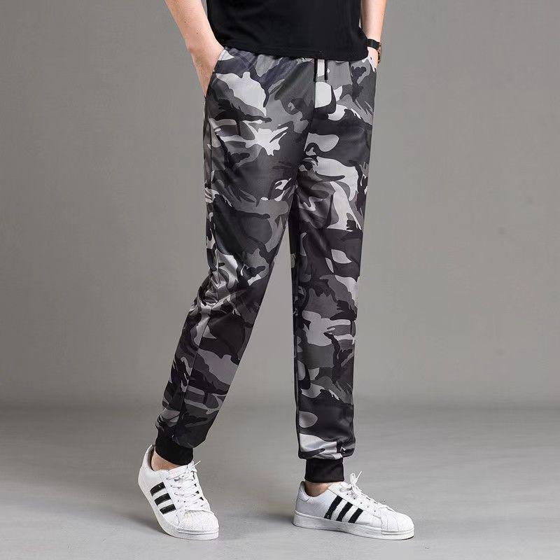 Мужские камуфляжные рабочие брюки: Свободные, эластичные, прочные, устойчивые к грязи, повседневные спортивные брюки больших размеров с завязками на шнурке.