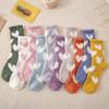5 Pairs Pairs Women's Coral Velvet Mid-tube Socks Autumn and Winter Velvet Reinforced Warm Towel Socks Floor Socks