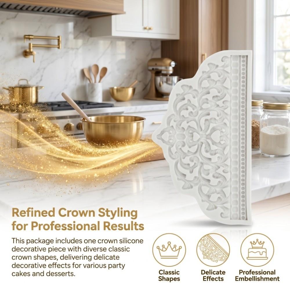3D Relief Pattern Fondant Mold Food Grade Silicone Cake Decorating Mold  Craft Making