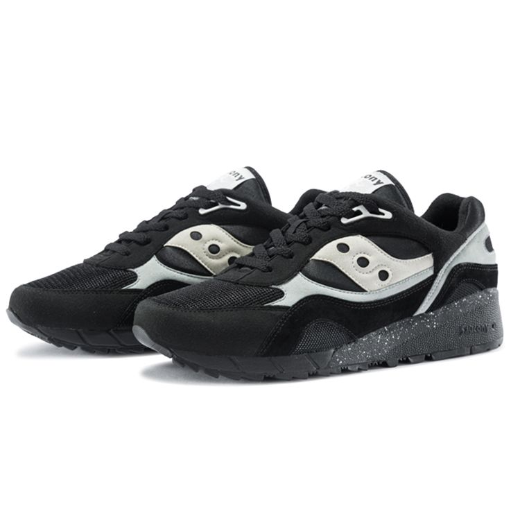 SAUCONY Shadow 6000 Classic Retro EVA Cushioning Non-Slip Wear-Resistant Breathable Low-Top Casual Running Shoes Men Sneaker Black White S79008-7