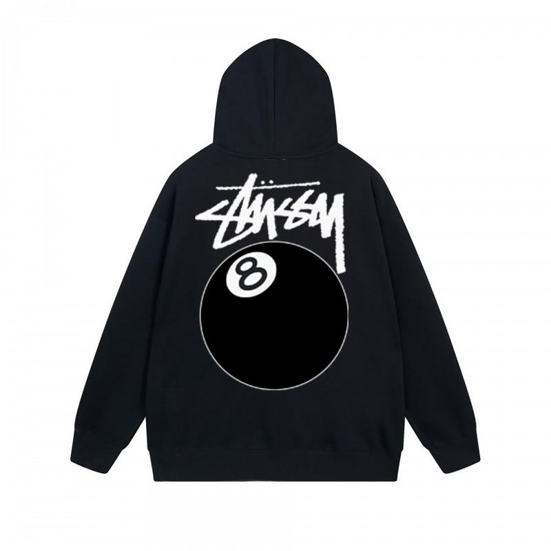 Mens Hooded Zip-Up Sweatshirt With Letter Print Loose Fit Cotton Pullover Winter Daily Wear