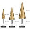 6Pcs Step Drill Bit Saw Drill Bit Set Titanium Milling Cutter 4-12 4-20 4-32mm 3 6 8mm For Woodworking Hole Opener Metal Core
