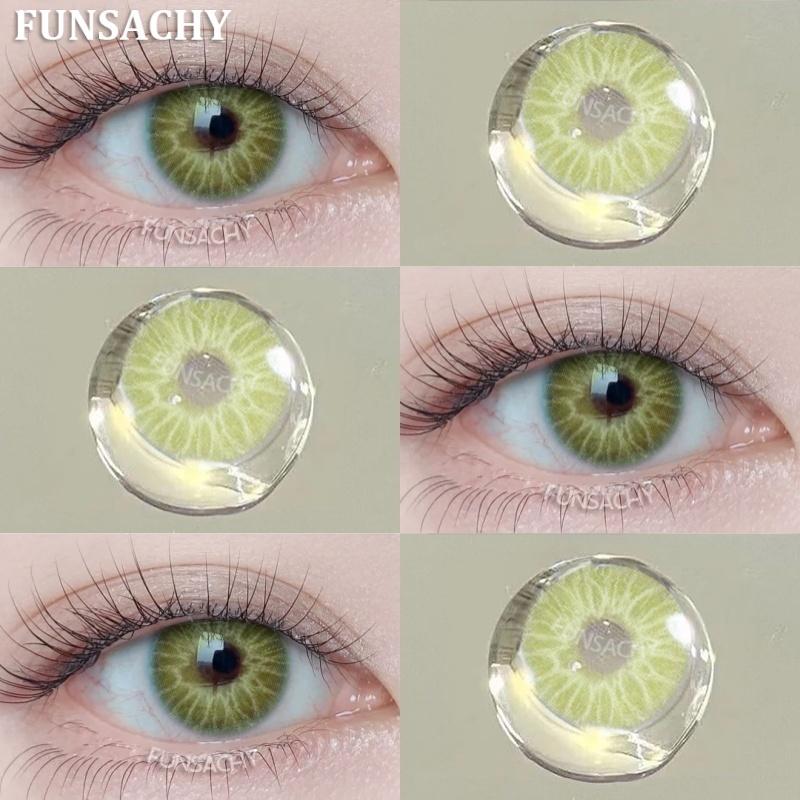FUNSACHY Brown Korean Lenses Colored Contact Lenses For Eyes Fashion Lens Beautiful Pupil Yearly Use Natural Gray Eye Contacts