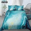 Пододеяльник Chic Marble Duvet Cover Microfiber Mint Gold Glitter Turquoise Комплект постельного белья Abstract Aqua Blue Quilt Cover Single Twin Full Size