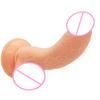Upward Facing Dildo G-Spot Curved Dildo Wearable Suction Cup Pvc Simulation Dildo Rear Court Dildo