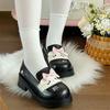 Raised Platform College Style Mary Jane Shoes Cute Round Head Uniform Shoes JK Temperament Lolita Girl Small Leather Shoes