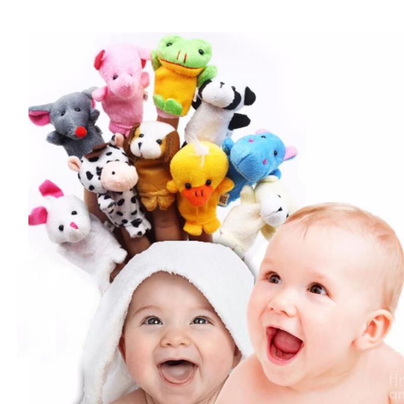 Творческие детские игрушки, горячая тканевая пальчиковая кукла, 10 шт., развивающая игрушка для мальчиков, мультяшная кукла для девочек, ручная кукла, семья, животное, милая