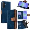 For Samsung Galaxy A36 5G Case RFID Blocking Color Splicing PU Leather Wallet Phone Cover