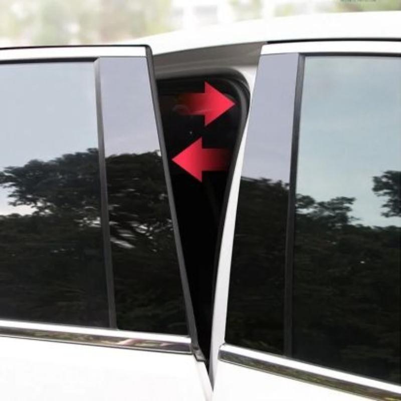 6Pcs Car Door Window Pillar Posts Trims For Mercedes Benz A Class W169 5-Door Hatchback 2005 2006-2012 Auto Decorative Stickers