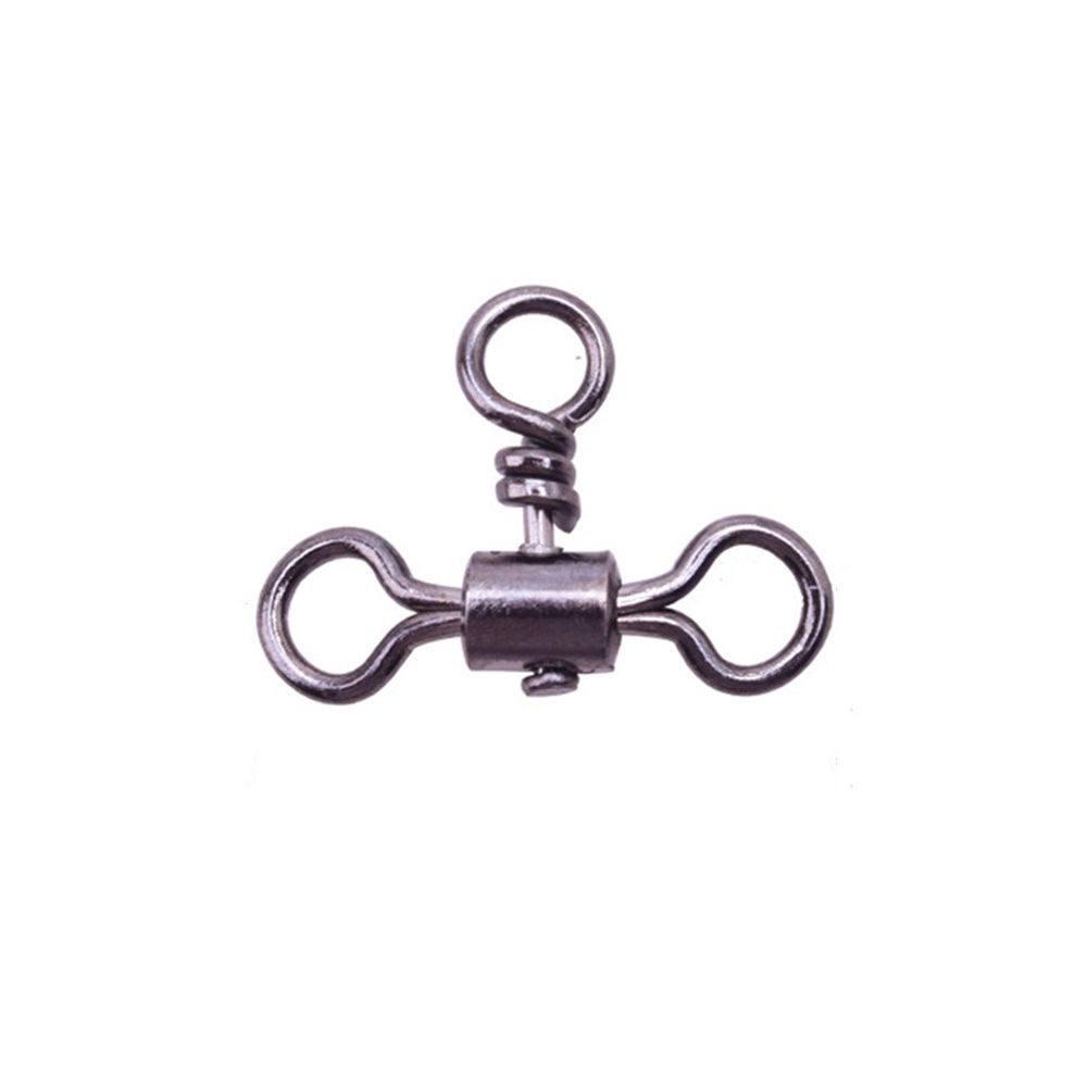 Bearing Barrel Trident Fishhook Connector 3 Way Bearing Swivel Cross Line T-shape Fishing Swivels