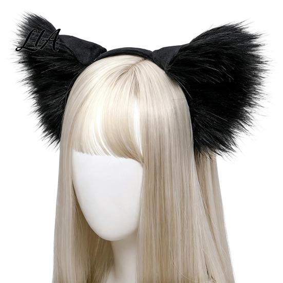 Realistic Fox Ears for Women Fluffy Headband Costume Party, 3D Plush Ear Hair Accessories, Decorative Hairband Girls Party Dress Up Accessories