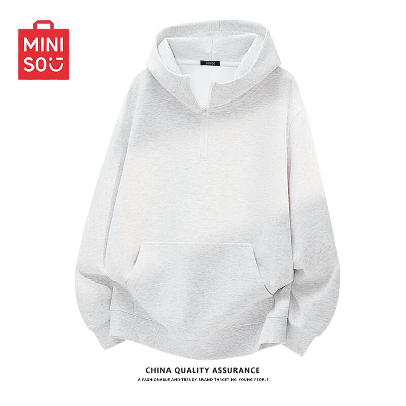 MINISO Men's Half-Zip Hooded Oversize Sweatshirt