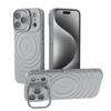 Для iPhone 17 Pro Max Чехол Air Текстурный Волнообразный Рисунок Магнитный Magsafe Беспроводная Зарядка Защита Линзы Подставка Мягкий ТПУ Чехол
