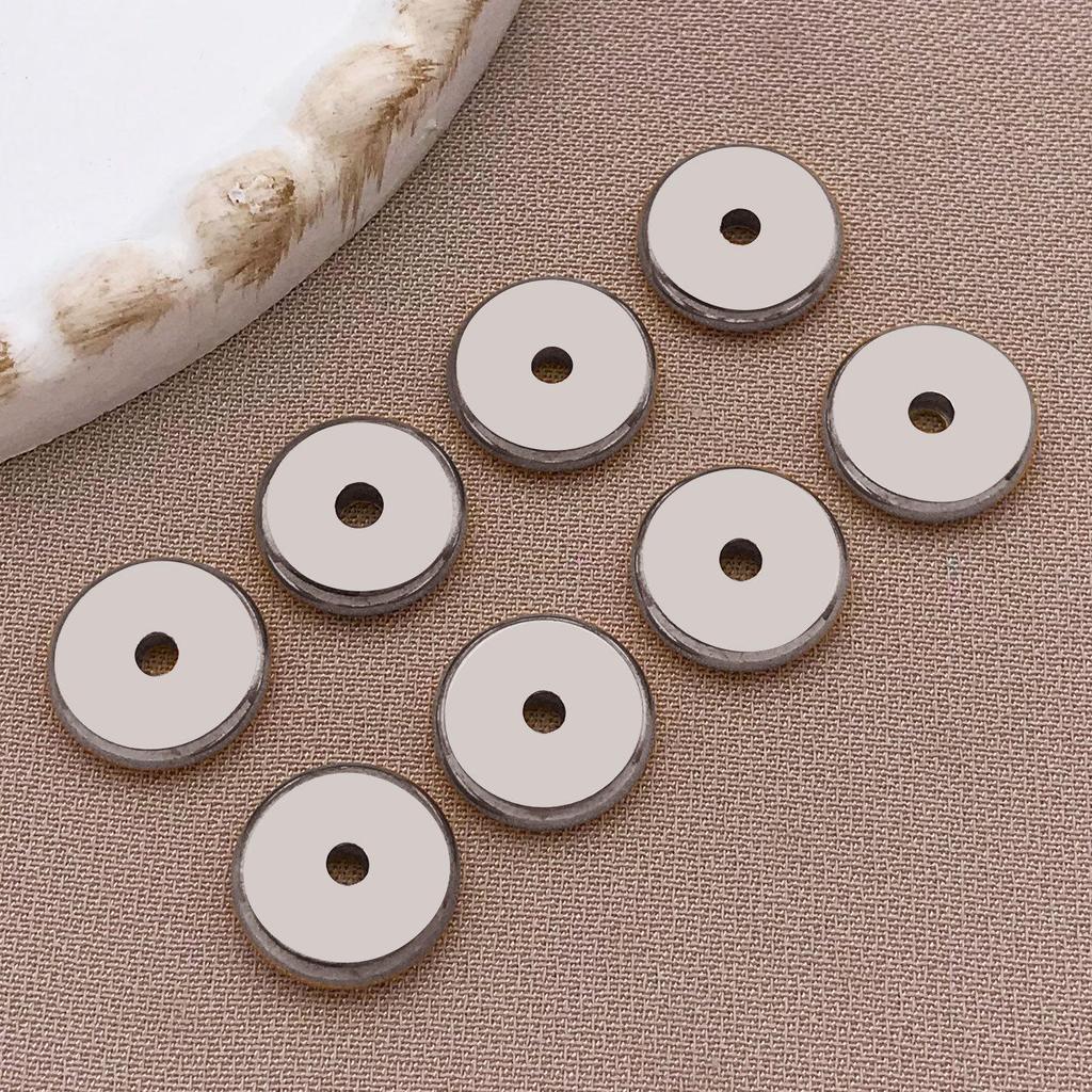 Stainless Steel Flat Spacer Beads - DIY Jewelry for Necklaces & Bracelets
