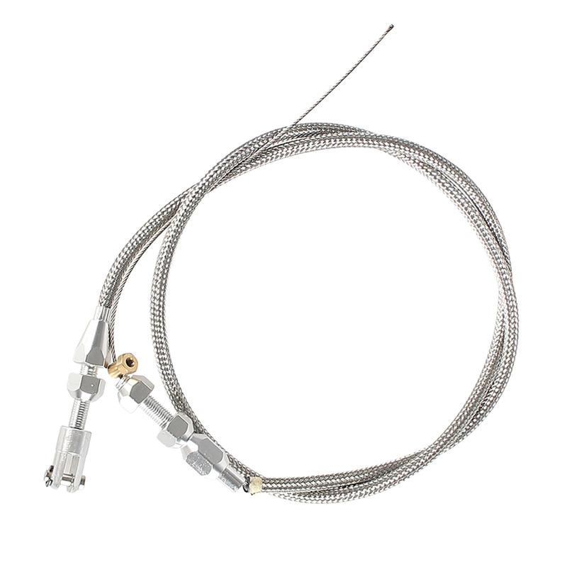36" Braided Throttle Cable Kit Replacement Swap Fuel Line Kit
