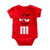 Модные милые боди M&M с коротким рукавом для мальчикови девочек