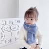 Double-Sided Imitation Cashmere Kids' Scarf – Warm Cartoon Tassel Shawl for Boys & Girls