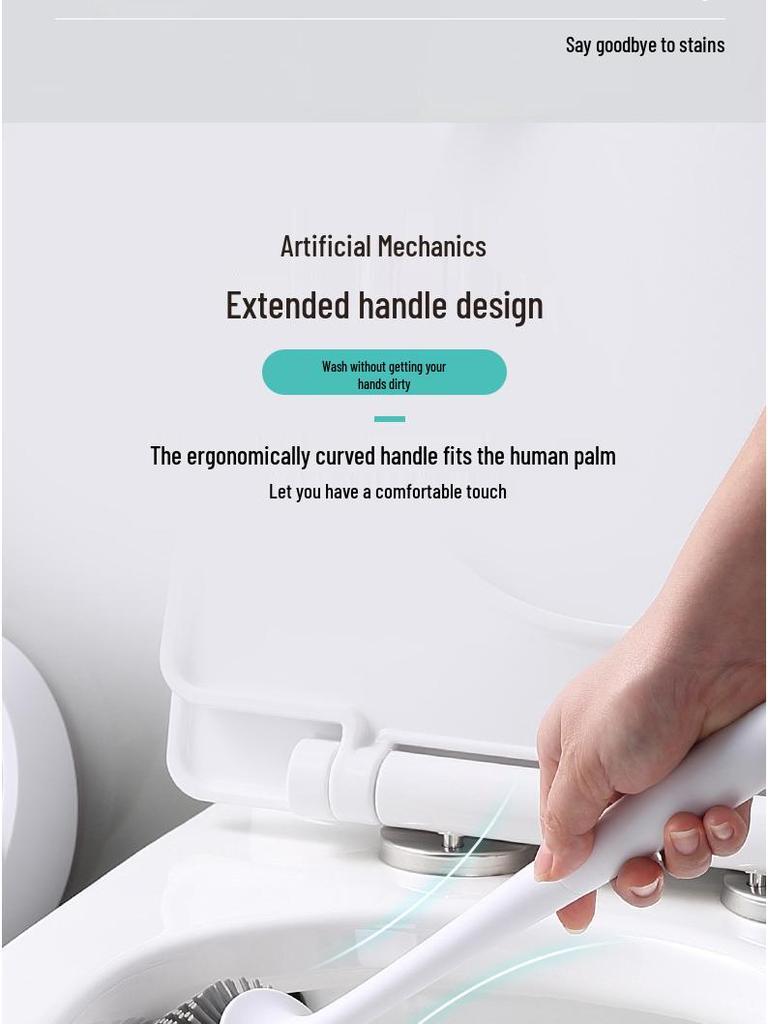 Силиконовый набор туалетной щетки с настенной стойкой для хранения для полной уборки ванной комнаты