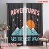 2pcs 2D Flat Printing Curtain Mountain Adventure Best Fabric Without Electricity Family Party Use for All Occasions